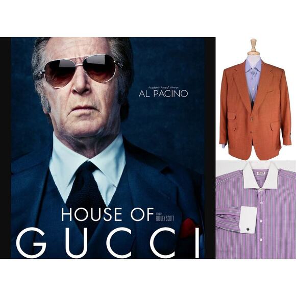 House of Gucci Movie Worn by Al Pacino Leonard Logsdail Blazer Geneva Shirt 46R - Picture 1 of 12